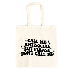 Looking for a cute tote bag to carry all your essentials this summer? This cute Call Me Antisocial bag will be perfect to add to your collection. Perfect for a day at the beach or every day life! Sublimation Tote Bag Ideas, Tote Bag Display Craft Fair, Canvas Tote Bag Design, Family Tote Bag, Creative Tote Bag, Tote Bag Inspo, White Elephant Gift Ideas, Target Shop, Elephant Gift Ideas