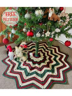 The most popular crochet christmas tree skirt pattern of all time is here. Use this wonderful crochet christmas tree skirt under your Christmas tree this year. Place your christmas gifts on this wonderful crochet christmas tree skirt that you made yourself. Christmas is just around the corner, but I think you can make it if you start quickly. I am adding a pdf file for you to follow easily. Follow step by step comfortably and prepare your own crochet christmas tree skirt. Crochet Christmas Skirt Pattern Free, Crochet Christmas Tree Skirt Pattern, Christmas Tree Skirt Pattern, Knitted Christmas Stocking Patterns, Christmas Crochet Blanket