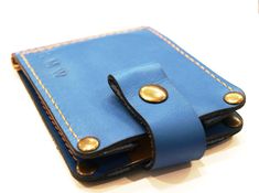 Wallet with Money Clip in blue cowhide with two interior by TIZART Wallet With Money, Leather Accessories Handmade, Men Wallet, Money Clips, Card Sleeve, Clip Wallet, Money Clip Wallet, Card Holder Wallet, Business Card Holders