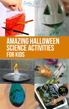 halloween science activities for kids with pumpkins and candles