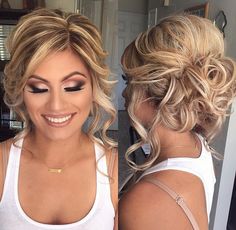 Hair for me Updo With Layered Hair, Updos Homecoming, Long Face Hairstyles, Hair Homecoming, Updos For Medium Length Hair, Homecoming Hair, Bridesmaid Hair Short