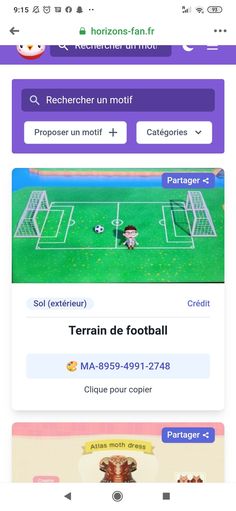 an image of the website for soccer players