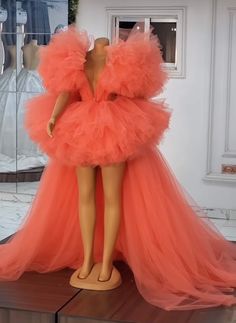 Tulle Dress Prom, Layered Tulle Dress, Puffy Prom Dresses, Photo Shoot Dress, Engagement Photo Dress, Orange Prom Dresses, Pink Tulle Dress, Mode Rose, Tulle Dresses