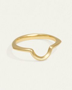 Discover the Embrace Ring in ethical solid gold. Shop arched, nesting, wedding & eternity rings lovingly handmade in Byron Bay. Formal Stackable Rings In Recycled Gold, Formal Recycled Gold Stackable Rings With Round Band, Formal Stackable Rings With Round Band In Recycled Gold, Formal Stackable Round Band Rings In Recycled Gold, Wedding Rings In Recycled Gold With Polished Finish, Wedding Rings In Polished Recycled Gold, Stackable Rings In Recycled Gold For Wedding, Recycled Gold Round Band Wedding Ring, Polished Open Band Dome Ring For Wedding