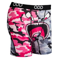 Odd Sox, Men's Novelty Boxer Briefs, Camouflage Camo Jungle Fun Graphic Prints. Experience the ODD Sox difference. Officially licensed merchandise. Our men's boxer briefs are unique works of art. Whether you are working out or relaxing in comfort we make it our mission to dress you in the most unique, funniest and coolest themed underwear on the planet. True fans will appreciate the quality and feel of our men�s boxer brief line. Each brief sports a high-quality fabric blend that keeps you dry w Pink Sports Boxer Briefs, Funny Mens Boxers, Nike Pro Fits, Blue Stockings, Pouch Design, Boxers Briefs, Apparel Merchandising, Gray Camo, Crazy Socks