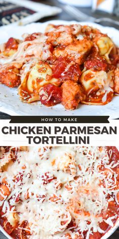 chicken parmesan tortelli is an easy and delicious dinner recipe that's ready in under 30 minutes