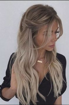 Blonde Braided Hairstyles #braidedhairstyles #braidedhairstylesforblackwomen #braidedhair #braidedhairstylestutorials #dutchbraids #frenchbraid #fishtailbraid #fishtail #hairstylesforshorthair Half Up Half Down Hair Prom, Formal Hair, Haircut Styles, Bridal Hairstyles, Fancy Hairstyles