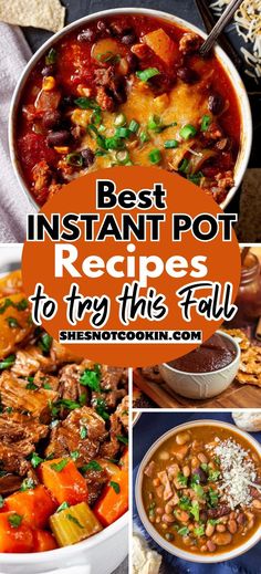 the best instant pot recipes to try this fall from sweet potato to chili, and more