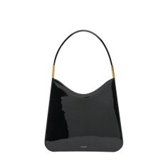 Saint Laurent "Sadie" hobo bag in patent leather  Flat shoulder strap Open top Interior, one zip pocket  Bronze hardware  Lining: Cotton Approx. 11.4"H x 12.2"W x 0.8"D Made in Italy Elegant Patent Leather Shoulder Bag For Everyday Use, Top Handle Shoulder Bag With Glossy Finish For Shopping, Elegant Everyday Patent Leather Shoulder Bag, Glossy Finish Top Handle Shoulder Bag, Glossy Patent Leather Rectangular Shoulder Bag, Rectangular Patent Leather Shoulder Bag With Glossy Finish, Rectangular Glossy Patent Leather Shoulder Bag, Modern Patent Leather Shoulder Bag For Everyday Use, Modern Patent Leather Evening Bag