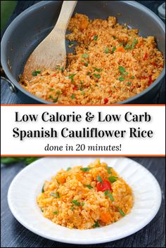 low calorie and low carb spanish cauliflower rice