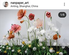 a bunch of flowers that are in some kind of planter on a table with the caption nampaper - art aning, shanghai, china