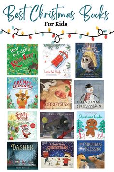 the best christmas books for kids with text overlays that reads,'best christmas books for kids '