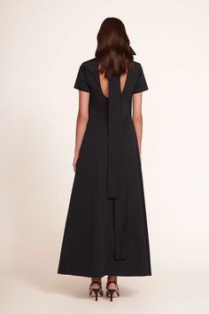 Melrose Place, Statement Dress, Black Maxi Dress, Neck Tie, Open Back, Fashion Shoes, A Line, Maxi Dress, Dresses