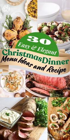 christmas dinner menus and recipe