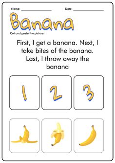 a printable worksheet for kids to learn how to read the numbers in bananas