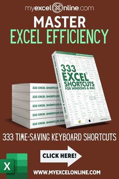 an advertisement for excel shortcuts with the title'33 excel shortcuts '