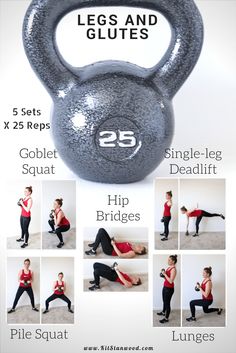 a poster with instructions for how to use an exercise kettle and the number 25 on it