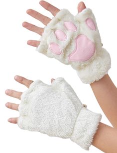 PRICES MAY VARY. Experience the comfort and warmth of these OTPEH Cat Paws Gloves, made with soft and furry material that feels incredibly cozy on your hands. Unique Design: These fingerless gloves feature cute bear paw prints, adding a playful and adorable touch to your outfit. Versatile Usage: Whether you're cosplaying, attending a costume party, or simply want to add an extra flair to your everyday look, these gloves are perfect for all occasions. Easy to Wear: The fingerless design allows fo Cute Aliexpress Finds, Kawaii Gloves, Cat Paws Gloves, Fluffy Gloves, Keychain Sewing, Cat Paw Gloves, Paws Gloves, Cute Gloves, Gloves Aesthetic