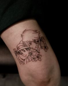 Howl's Moving Castle, howls and Sophie tattoo, ghibli tattoo Howls Moving Castle Tattoo Howl, Howl Pendragon, Howl And Sophie, Howl's Moving Castle, Cute Tiny Tattoos