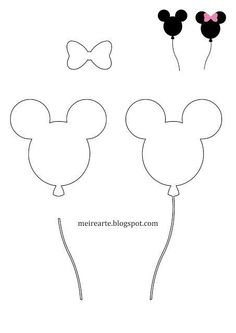 how to draw mickey mouse ears with balloons