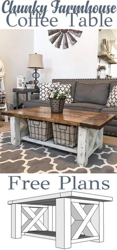 the free plans for this coffee table are easy to make