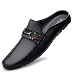 Leather Loafers Slip-on Mules Men - A.A.Y FASHION – A.A.Y FASHION Mules Men, Slip On Mules, Leather Mules, Seychelles, Leather Flats, Leather Loafers, Laos, Caribbean Netherlands, Cowhide Leather