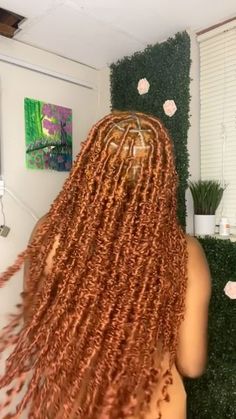 Butterfly Locs Ginger And Blonde, Colored Butterfly Locs, Color Butterfly Locs, Butterfly Locs With Color, Ginger Hairstyles, Ginger Locs, Braiding Hairstyles