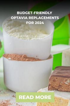 three scoops of ice cream sitting next to each other with the words, budget - friendly optavaia replacements for 2012 read more