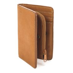 Ellington Leather Compact Wallet-Bags > Handbag > Leather-Mission Mercantile-Maple-Mission Mercantile Leather Goods