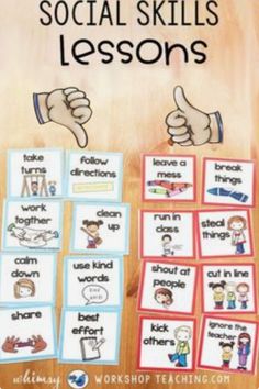 the social skills lesson for kids to learn how to use their hands and fingers, with pictures