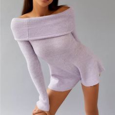 Details Product Sku: 64966906; Color Code: A Knit Romper From Uo. Slim Fit. Cut With A Straight-Across Neckline. Complete With An Off-The-Shoulder Silhouette. Only Available At Urban Outfitters. Content + Care - 62% Acrylic, 29% Polyester, 6% Polyamide, 3% Spandex - Hand Wash - Imported Size + Fit - Model In Lavender Is 5’8” And Wearing Size Small - Measurements Taken From Size Small - Inseam: 1.25” Nwot Off The Shoulder Romper, Straight Across Neckline, Knit Romper, Urban Outfitters Pants, Knitted Romper, Urban Outfitters Women, Color Code, Rompers Women, Color Purple