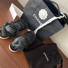 Chanel Sandals * Worn Only Once* - Selling Because I Cannot Use Them That Often Where I Live. Has Dustbag For Each Shoe, Original Bag, And Tag. Size Is 35.5 But I Am A 6.5 Us On Any Other Shoe. So Fits A 6 & 6.5 Us Bought In Rome, Italy **Can Ship By: Jan 16** Shoes Chanel, Where I Live, Chanel Sandals, Original Bags, Sandals Black, Chanel Shoes, Rome Italy, Black Sandals, Women's Shoes Sandals