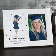 philoSophie's Personalized Graduation Frames by PersonalizationMall.com Graduation Frames, Graduation Frame, Personalized Photo Frames, Home Pictures, Girls Characters