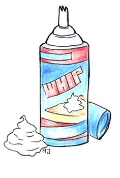 a drawing of a can of whiff