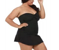 Skirted Flattering One-Piece, Shelf Bra, Halter Strap, Lined in Front,Full Coverage, Made in USA | InstantFigure Women's Skirted one piece swimsuit, Black, 12 One Piece Swimsuit Black, Over Skirt, Plus Size One Piece, Black Bathing Suits, Bandeau Swimsuit, Swimsuit Black, Black One Piece Swimsuit, Beautiful Figure, Halter Strap