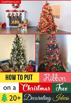 christmas tree decorating ideas and how to put on a ribbon