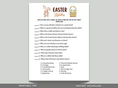 printable easter game for kids to play on the computer or in an office room