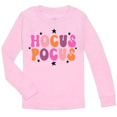 The  Hocus Pocus Halloween Long  Sleeve Shirt   is a fun and festive shirt for kids celebrating Halloween!    Product Details:    Shirt Color: Pink   Graphic Color: Multicolor   Material: 95% Cotton/5% Spandex   Features:  Tagless inside neck label for an itch-free wear    Fit: Toddler Unisex ; True to Size    Care: Machine washable, tumble dry low, wash with like colors     Each shirt is hand pressed with love using baby and child safe inks.    About Sweet Wink:    Sweet Wink is a lifestyle chi Hocus Pocus Halloween, Halloween Hocus Pocus, Newborn Announcement, Halloween Tutu, Halloween Long Sleeve, Festival Shirts, Pink Halloween, One Piece Outfit, New Baby Boys