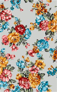 an image of colorful flowers on a gray background