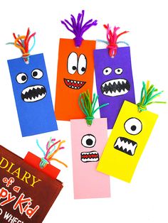 these monster bookmarks are so cute and easy to make