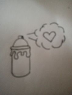 a drawing of a fire hydrant with a thought bubble above it that says love