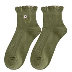 Make these socks a part of your aesthetic look 🌼Free SizeMaterial: 100% Cotton Cute Green Socks For Spring, Trendy Green Socks For Spring, Y2k Socks, Socks Y2k, Embroidery Socks, Aesthetic Socks, Checkered Socks, Frilly Socks, Embroidered Socks