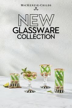 the new glassware collection has been designed by masquene - child's