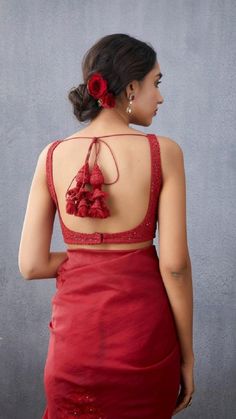 Sleeveless Blouse Designs, Dresses Traditional, Blouse Back Neck Designs, Sari Blouse Designs