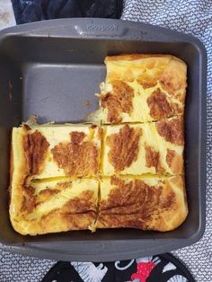 a pan with some food inside of it