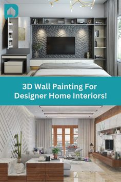 3d wall painting for designer home interiors with text overlay that reads, 3d wall painting for designer home interiors