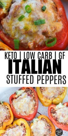 keto low carb i gf italian stuffed peppers