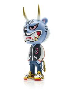 a small figurine with horns on it's head and an evil face