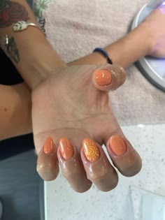 what's your favorite color for nails? 🍊☀️ #fashion #aesthetic #nailart #nailsofinstagram #summer #summernails #summernaildesigns Orange Beach Nails, Orange Summer Nails, Sun Nails, Color For Nails, Hippie Nails, Summery Nails, Casual Nails, Nails Fashion, Cute Gel Nails