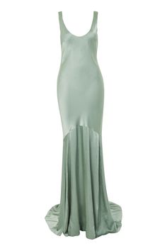 Dresses For Big Bust, Bias Slip Dress, Green Ball Gown, Fishtail Gown, Sage Dresses, Gown Cocktail, Green Satin Dress, Green Evening Dress, Dresses Holiday